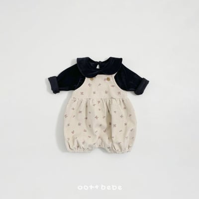 Oottbebe02｜(0m-12m) 玫瑰燈芯絨吊帶包屁褲6