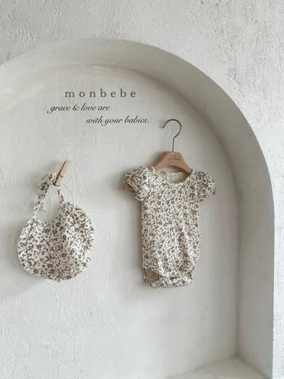 MONBEBE06｜(3m-24m) 公主蓬蓬花套裝(含圍兜）5