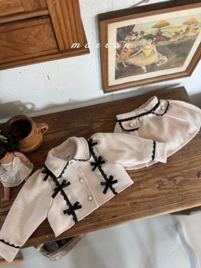 Marron54｜(1y-6y) 古典蕾絲滾邊套裝14