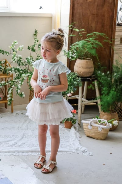 FLO24｜(75-140) 蛋糕荷葉邊上衣12