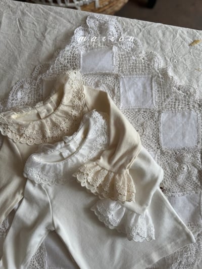 Marron09｜(1y-6y) 層次蕾絲領袖上衣11