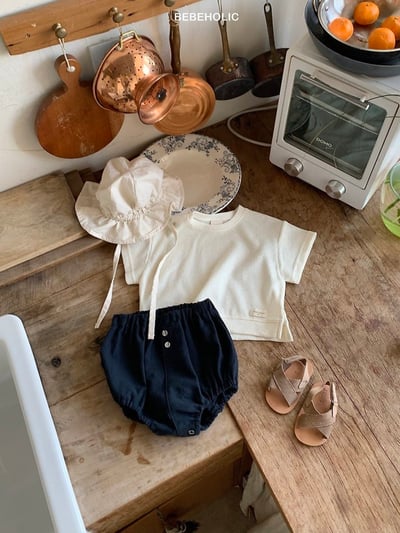 Bebe holic46｜(3m-18m) 素色小標上衣6