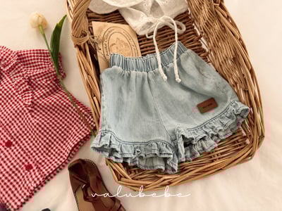 Valubebe 36｜(65-90cm) 荷葉邊牛仔褲9