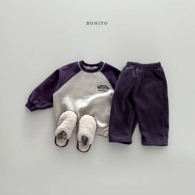 Bonito49｜(75cm-125cm) 素面燈芯絨刷毛長褲3