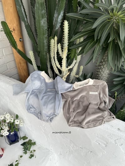 Bloom.b17｜(0m-24m) 絲絨口帶包屁衣5