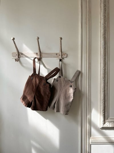 MONBEBE29｜(1y-8y) 法式燈芯絨吊帶褲12