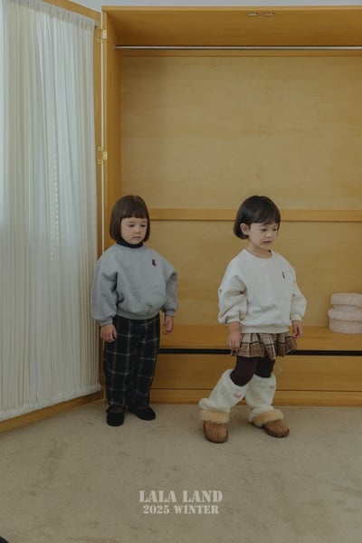 lala land57｜(75cm-120cm) 3色法蘭絨學院格紋長褲12