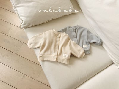 Valubebe26｜(65-90) 華夫格開襟外套11