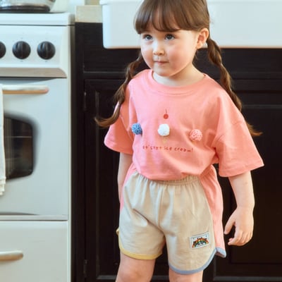 1st blue26｜(~93-118cm) 雪球冰淇淋印花上衣5