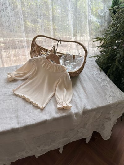 MONBEBE09｜(1y-8y) 荷葉領縮口袖上衣2