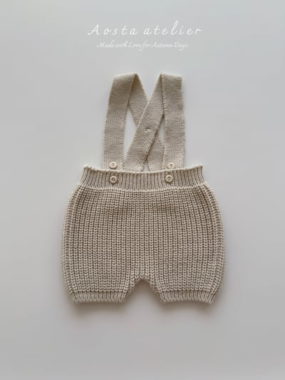 AOSTA50｜(6m-5y) 可愛針織背帶褲1