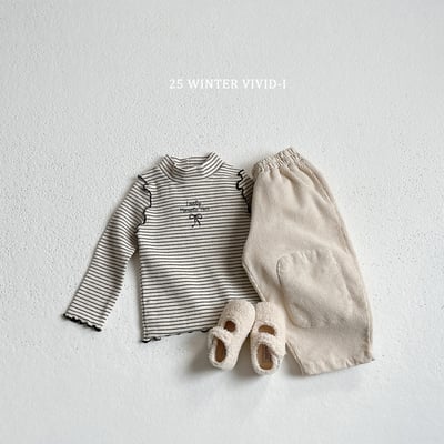 vivid75｜(78cm-125cm) 滾邊蝴蝶結印花上衣10