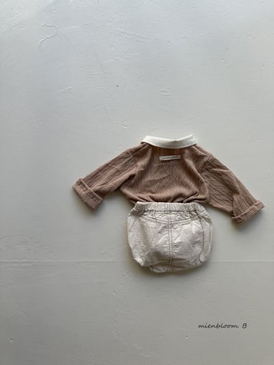 Bloom.b45｜(0m-18m) 有領壓紋包屁衣10