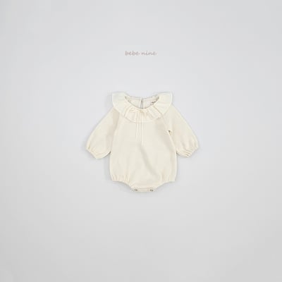 bebe nine58 (55cm-85cm) 3色翻領磨毛包屁衣8