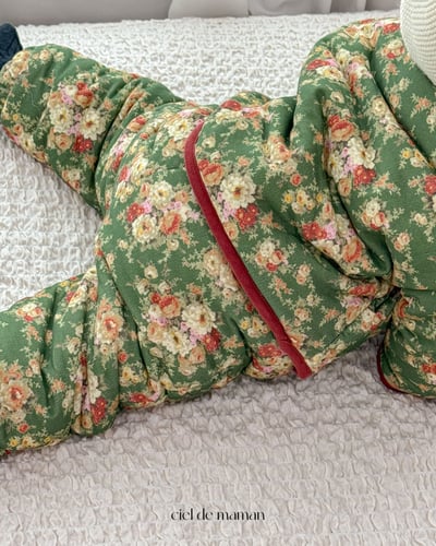 Cieldemaman14｜(76cm~94cm)  2色花花絎縫套裝10