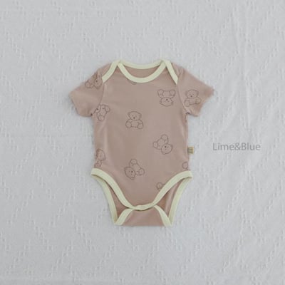 LIME&BLUE19｜(55-80cm)  青檸泰迪熊包屁衣7