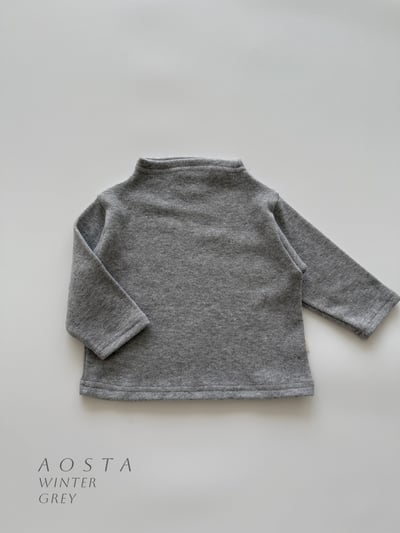 AOSTA47｜(6m-5y) 素面立領羅紋上衣7