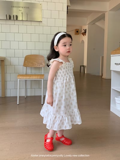 JE20｜(66-120cm) 無袖抓皺碎花包屁衣/洋裝6