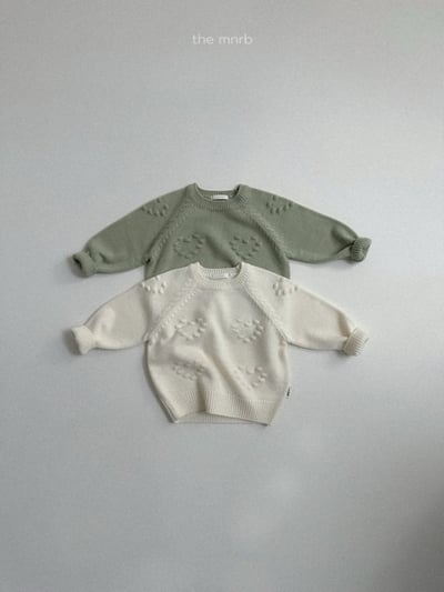 MiniRobe52｜(70-110) 愛心針織衫上衣1