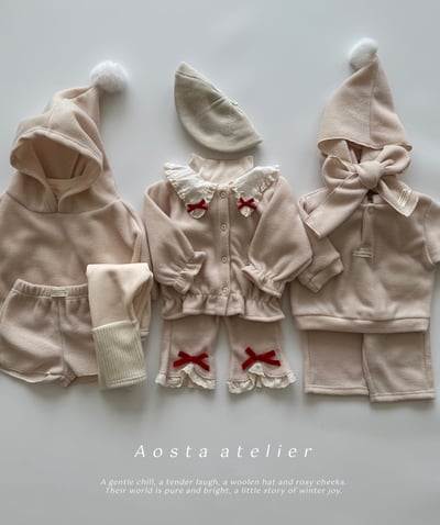 AOSTA25｜(6m-5y) 蕾絲荷葉翻領縮口襯衫7