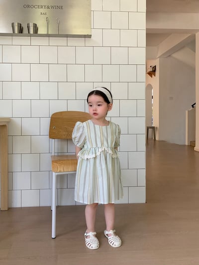 JE24｜(66-120cm) 森林條紋包屁衣/洋裝5