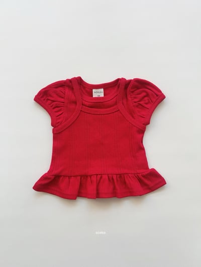 Azalea17｜(70-125cm) 吊帶公主袖上衣12