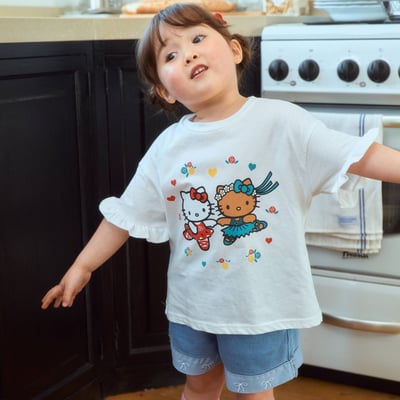 1st blue25｜(~93-118cm) HELLO KITTY芭蕾印花上衣7