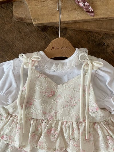 Anne Shirley04｜(1y-5y) 1色壓紋碎花綁帶洋裝12