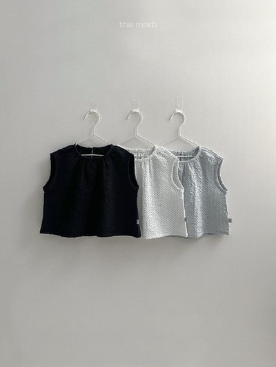 MiniRobe11｜(70-110) 抓皺無袖波點上衣1