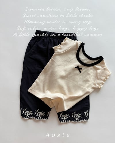 AOSTA17｜(6m-5y) 3款蕾絲刺繡長褲9