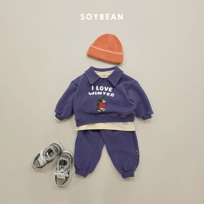 Soybean55｜(75cm-118cm) 企鵝印花有領套裝14