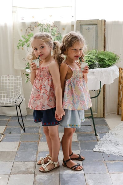 FLO22｜(75-140) 碎花細肩娃娃衣8