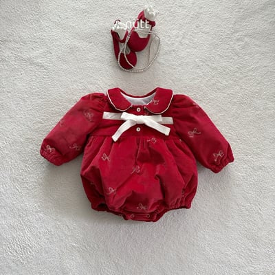 Nutt05｜(3m-16m) 蝴蝶結夾層棉包屁衣21