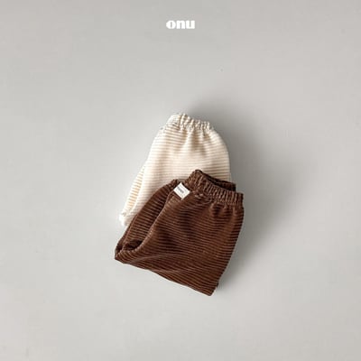 onu 39｜(70cm-115cm) 簡約壓紋磨毛縮口褲5