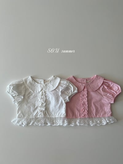 SO.U11｜(6m-4y) 蕾絲滾邊短版上衣12