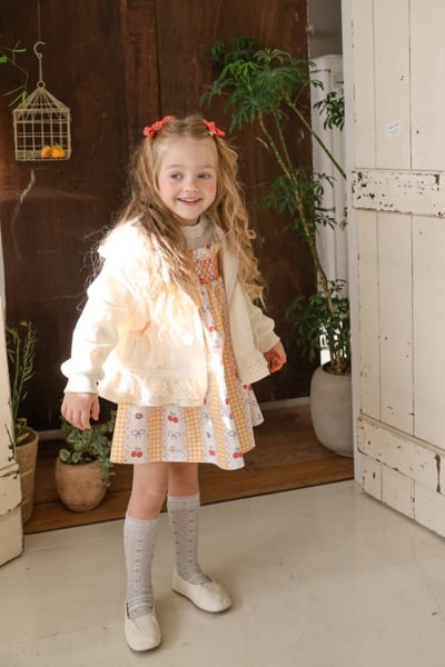 FLO59｜(75-140) 2色蕾絲荷葉花邊連帽拉鍊外套14