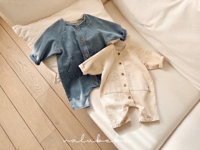 Valubebe50｜(65-80) 牛仔棉連身衣13