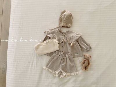 Valubebe70｜(65-90) 蕾絲細條紋短褲6