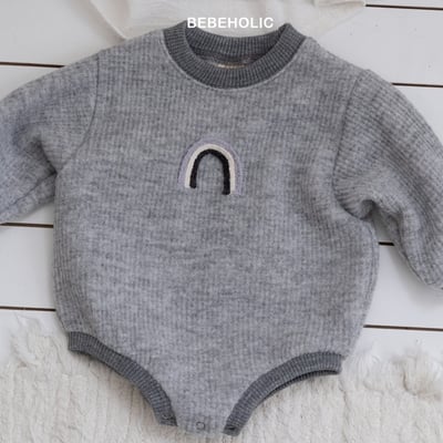 Bebe holic45｜(3m-18m) 彩虹微起毛包屁衣5