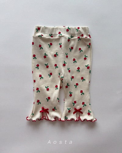AOSTA47｜(6m-5y) 4款羅紋緞帶開衩褲7