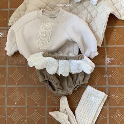 Bebe holic｜(55-85cm) 寶寶百合蕾絲燈籠褲8