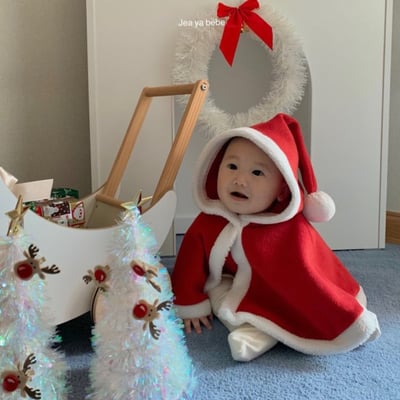 JEAYA03｜(5m-4y) 3色聖誕系列連帽斗篷20