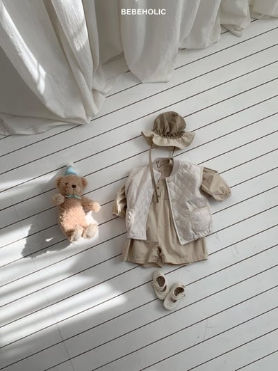 Bebe holic20｜(6m-18m) 菱格紋口袋背心7