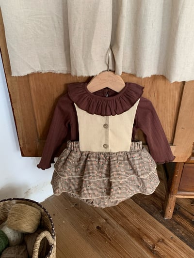 JE621｜(73cm-100cm) 背心碎花包屁裙/荷葉上衣13