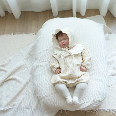 LEMONADE19｜(55cm-85cm) 2色翻領碎花包屁衣3