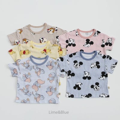 LIME&BLUE02｜(55-118cm MOM )  迪士尼親子居家服1