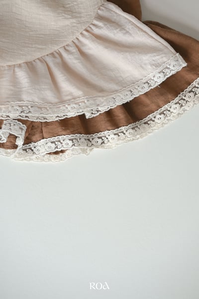 ROA34｜(6m-18m) 2色蕾絲滾邊褲裙5