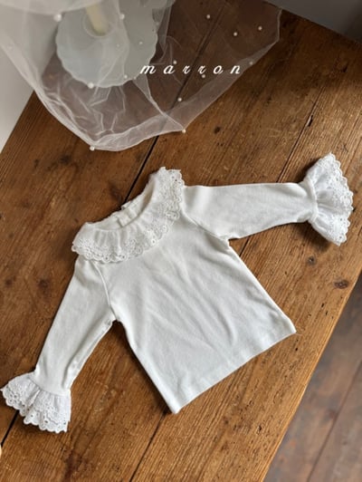 Marron09｜(1y-6y) 層次蕾絲領袖上衣10