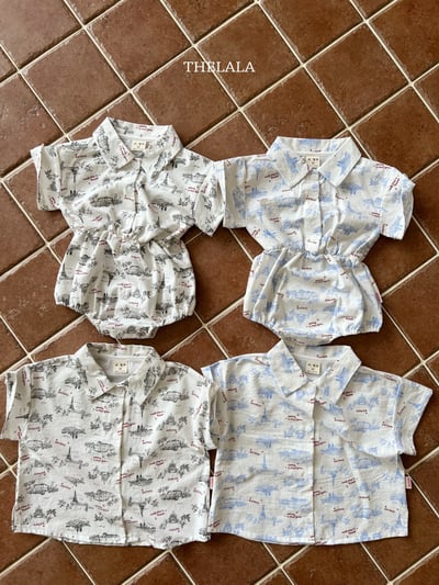 thelala58｜ (0m-18m) 鐵塔印花有領包屁衣5