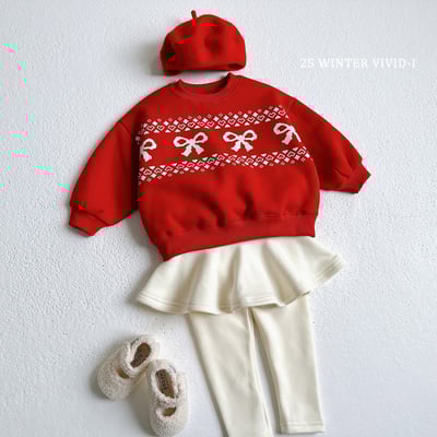 vivid83｜(78cm-125cm) 蝴蝶結印花休閒上衣6